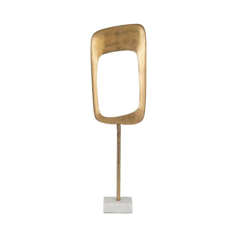Sagebrook Home Metal/Marble, Table Top Decor Gold, Novelty, Solid Color