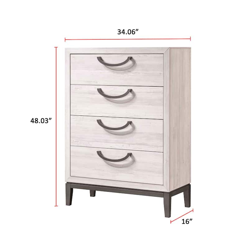 Demora 5 Piece Beige Modern Contemporary Solid Wood And Veneers Upholstered Panel Bedroom Set
