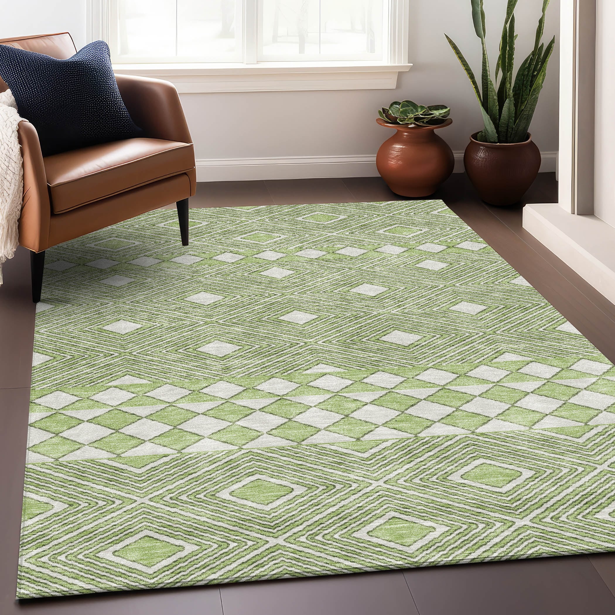 Premium Washable Super Soft Geo Prints Mayfield Rug