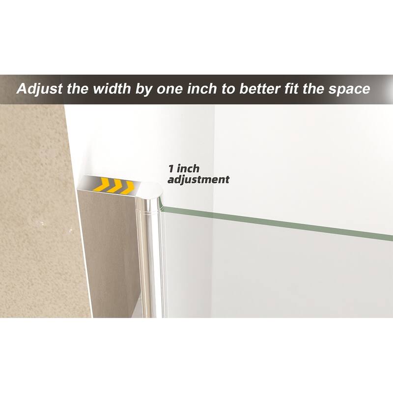 33-32 "x 72" Bifold Shower Door, 1/4"(6mm) Tempered Glass, Chrome Aluminum Frame, Explosion Proof Film