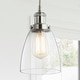preview thumbnail 1 of 22, Ferano 5.5" Adjustable Metal/Glass LED Pendant, Chrome by JONATHAN Y Chrome