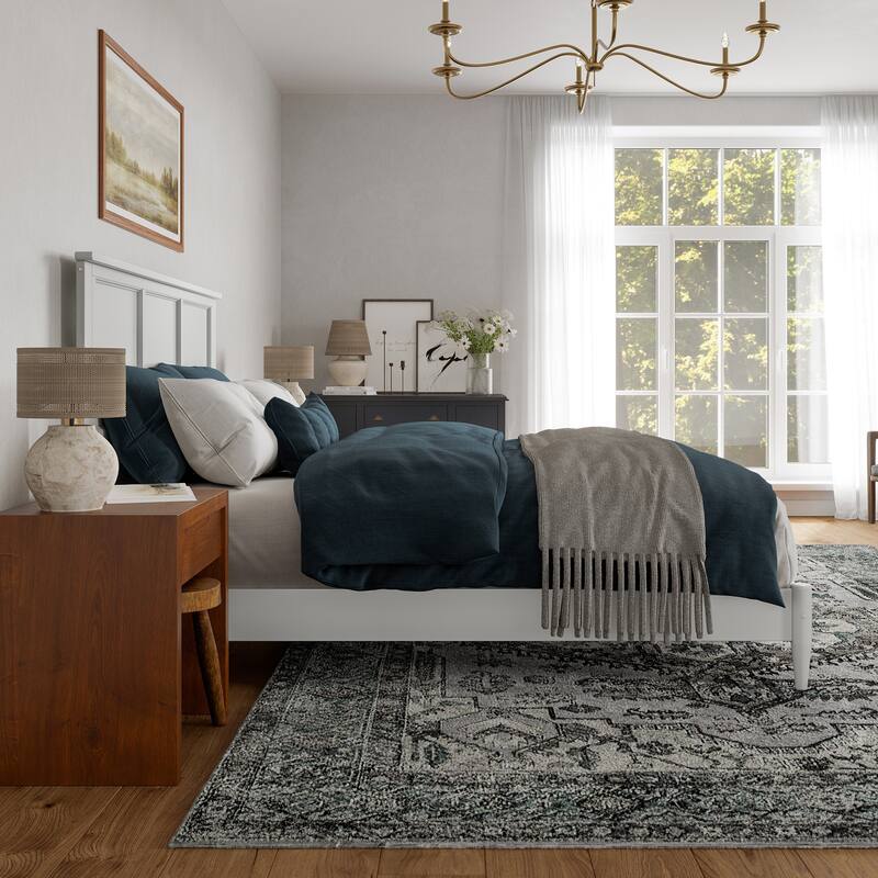 Charlotte Solid Wood Low Profile Platform Bed