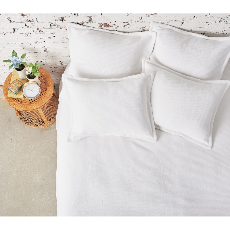 26" x 26" Monroe White Euro Sham