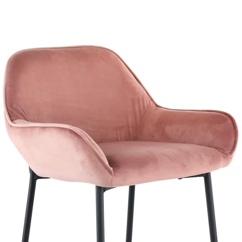 Elama 2 Piece Velvet Bar Stool