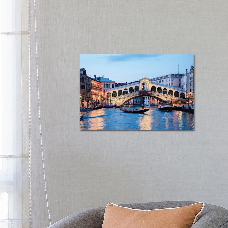 iCanvas "Rialto Bridge At Night, Venice" by Matteo Colombo Canvas Print - 18x26x1.5