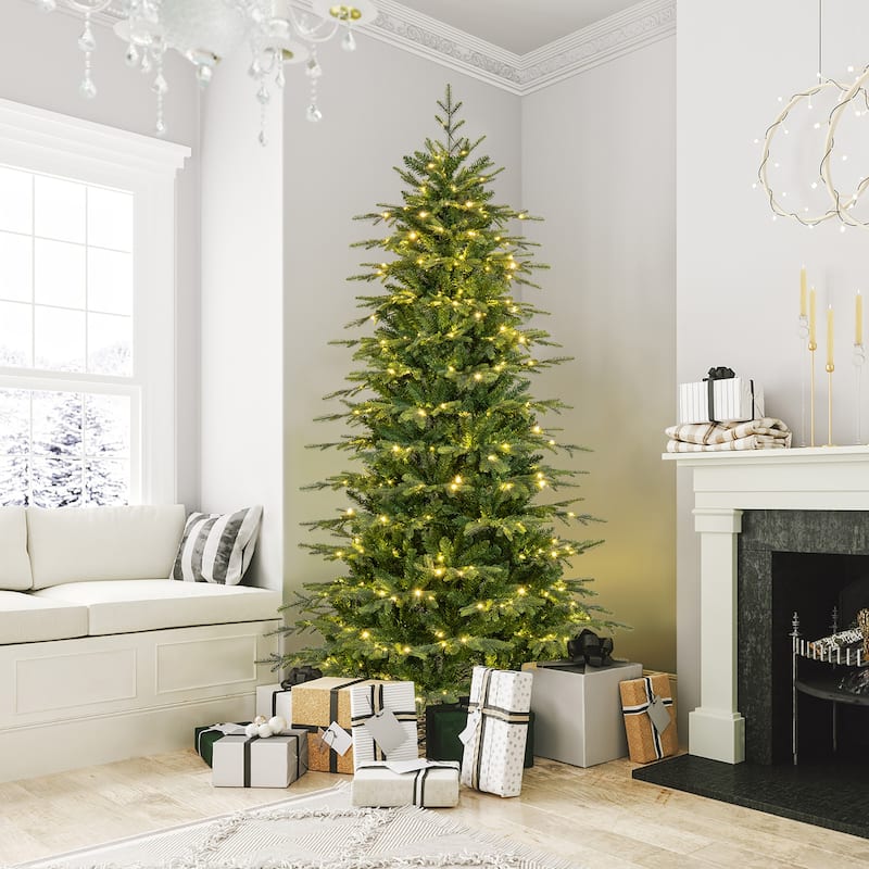 Gymax 6/7.5/9 FT Christmas Tree w/714/1162/1770 Branch Tips - 7.5 Foot
