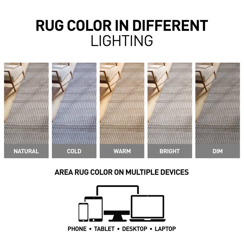 Contemporary Minimalistic Stripe LInes Area Rug