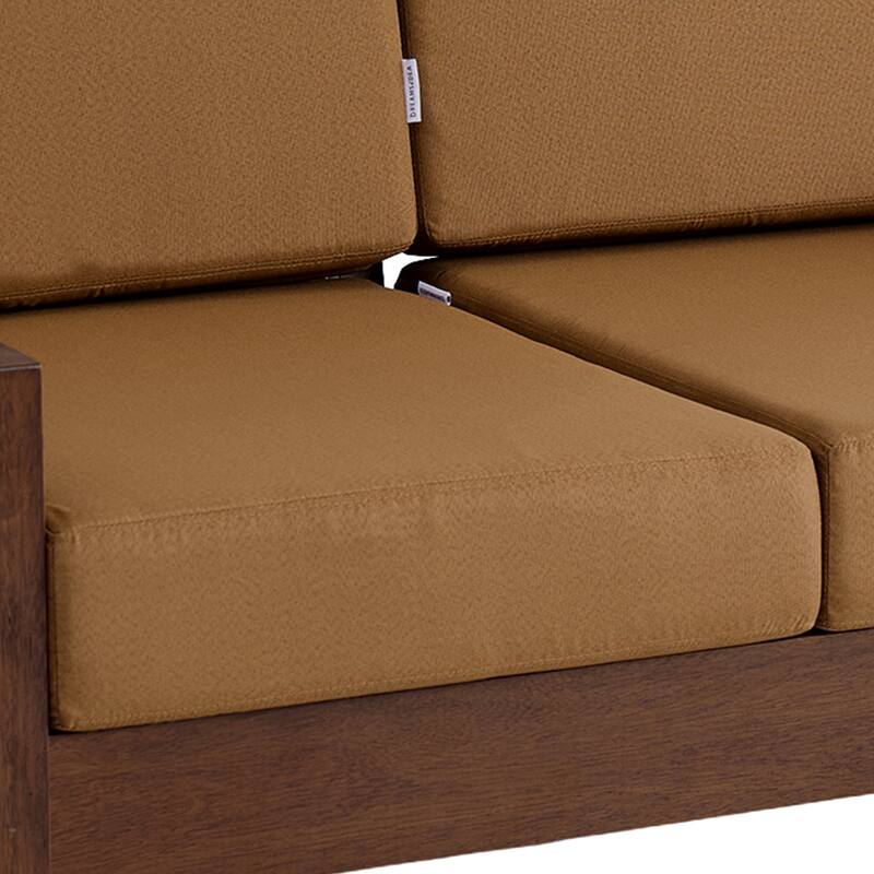 Oversize Teak Wood Loveseat Armchair Outdoor Patio Conversation Set with Cushion