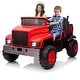 preview thumbnail 22 of 26, Ride On Car with Remote Control, Electric Utv Vehicles for Kids with Dump Bed Red