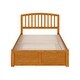 preview thumbnail 19 of 48, Richmond Full Solid Wood Platform Bed with Footboard & Full Trundle