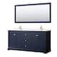 Option Dark Blue / White Cultured Marble Top / Brushed