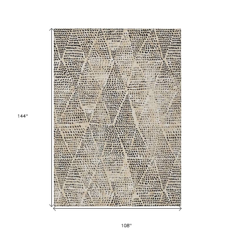 HomeRoots Geometric Transitional Rectangle Outdoor Rug