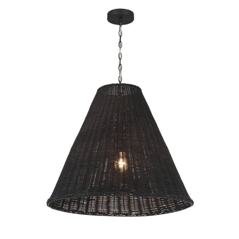Rattan Taper Pendant Light