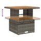 preview thumbnail 3 of 75, vidaXL Patio Dining Set with Cushions Outdoor Seating Gray Poly Rattan