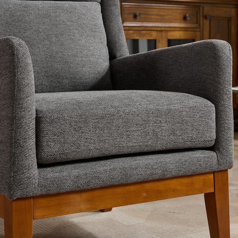 26.18" Modern Polyester Blend High Back Accent Chair
