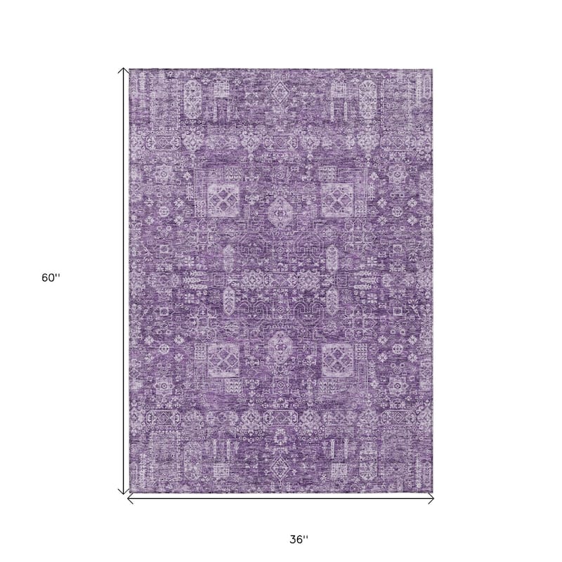 HomeRoots Oriental Transitional Rectangle Outdoor Rug