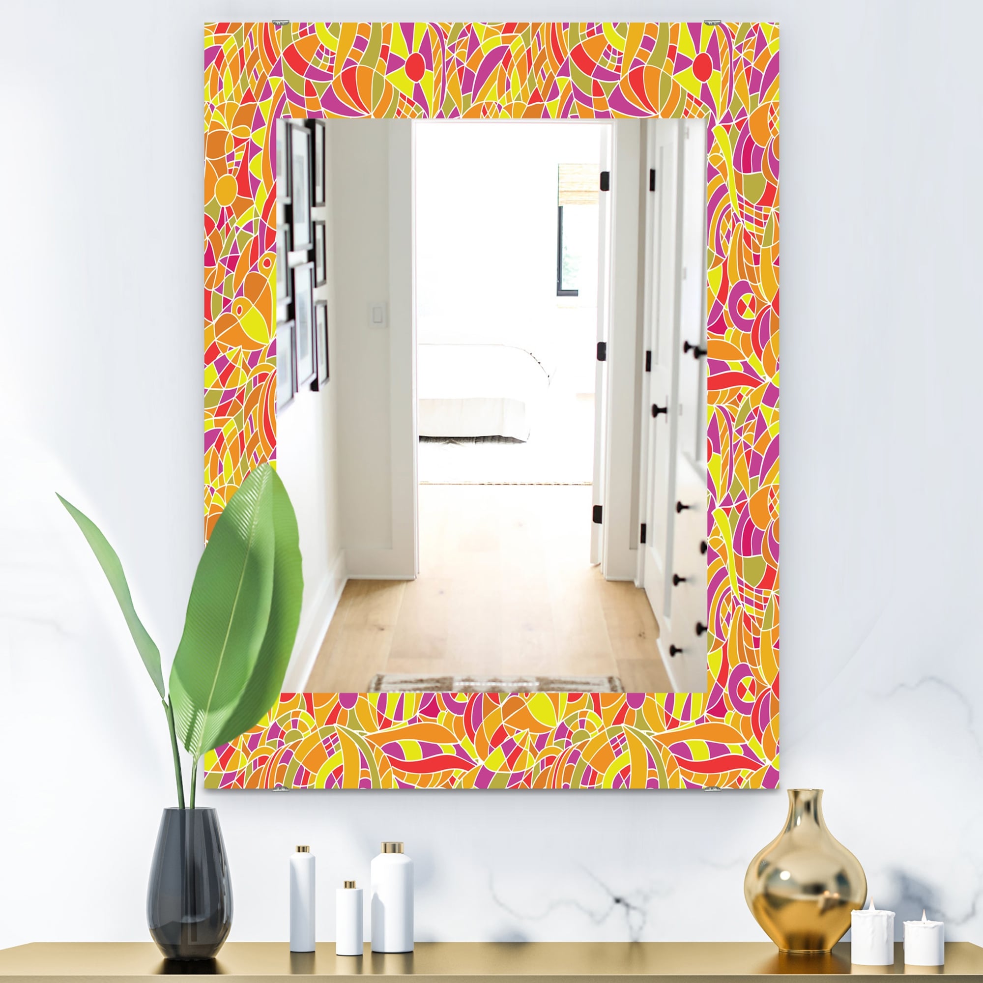 Designart Hand Modern Mirror Wall Mirror Overstock 28558207