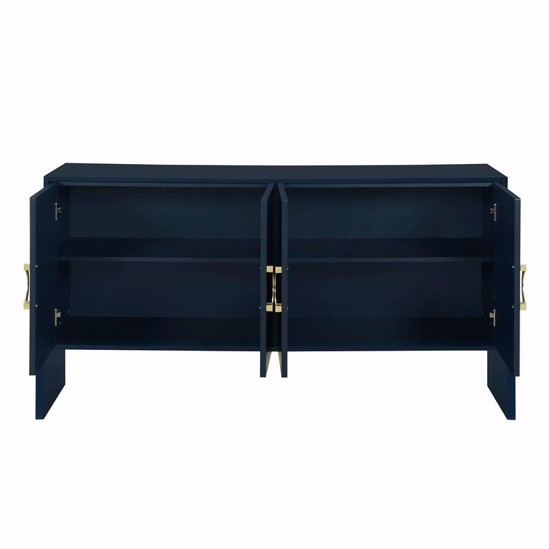 Four-Door Metal Handle Storage Cabinet