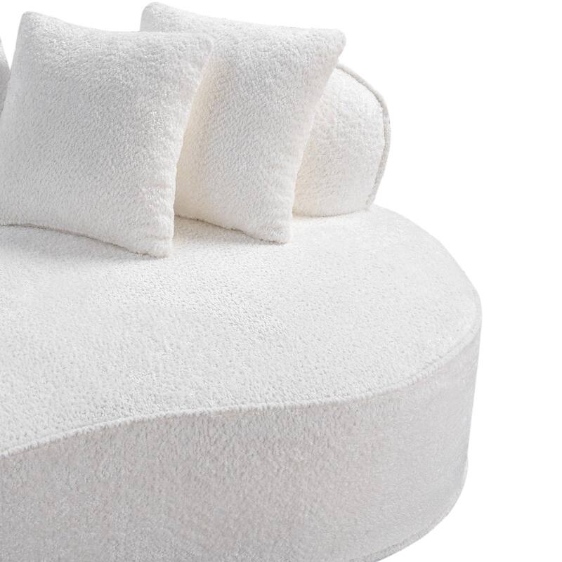 ModernCurved Sectional Sofa, Oversized Minimalist Sleeper Couch