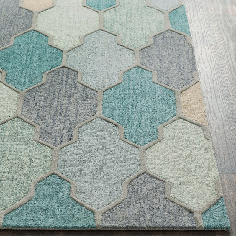 Hand-Tufted Ryde Moroccan Trellis Wool Rug