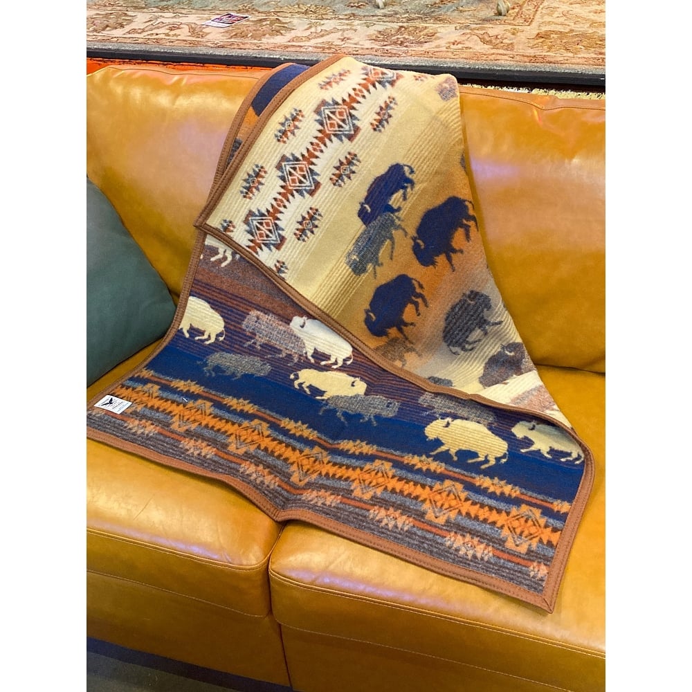 Pendleton Prairie Rush Hour Brown Buffalo Throw