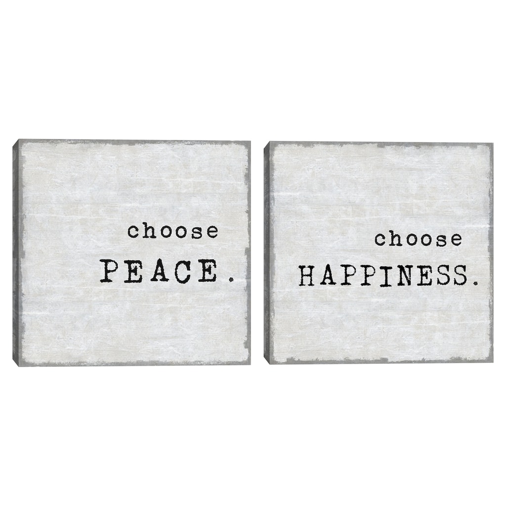 Choose Peace & Choose Happiness by Carol Robinson Canvas Art Prints
