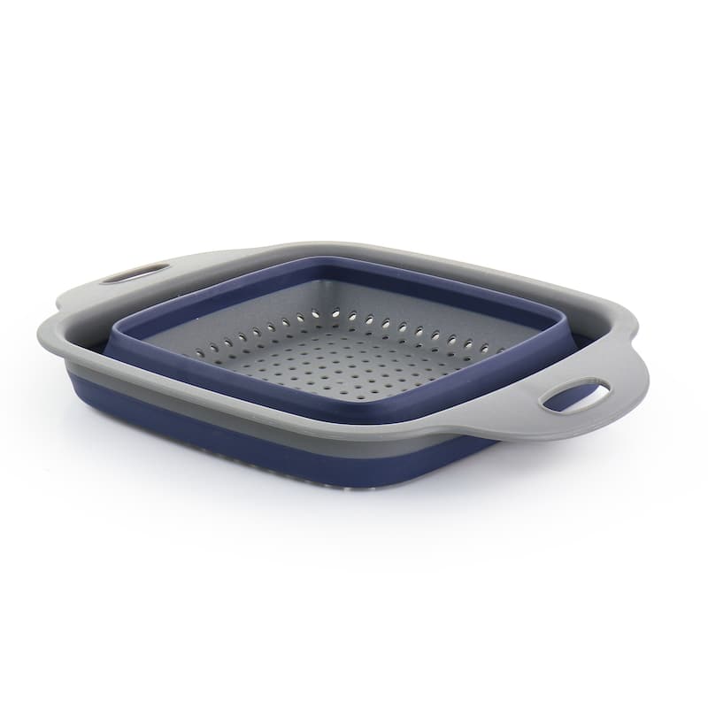 Collapsible Square Plastic Colander - One Piece
