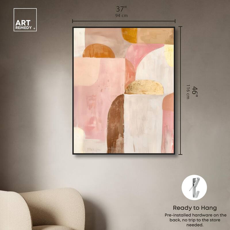 Rose Quartz and Sand II Canvas by Art Remedy