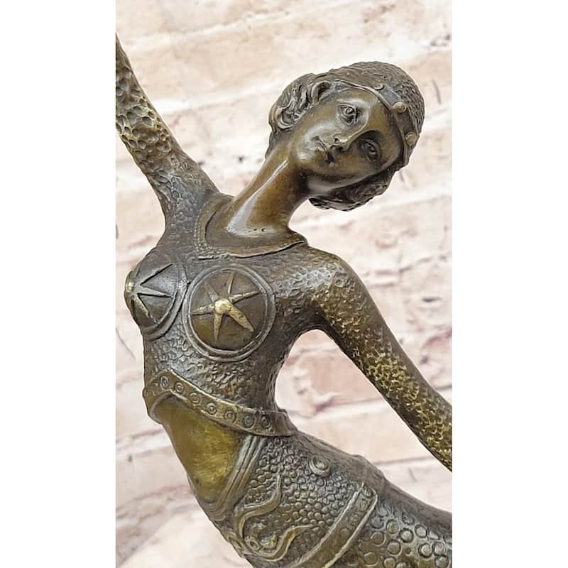 Chiparus Exotic Dancer Bronze Satue Sculpture Marble Base Figurine Hotcast Decor