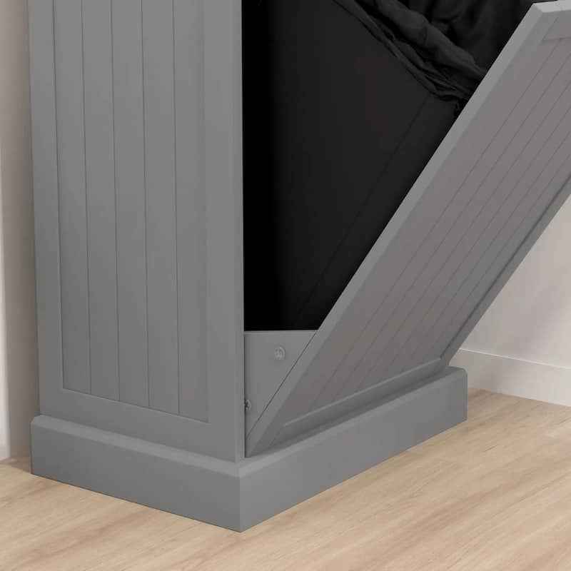 Kitchen Tilt Out Trash Bin Cabinet Free Standing Recycling Trash