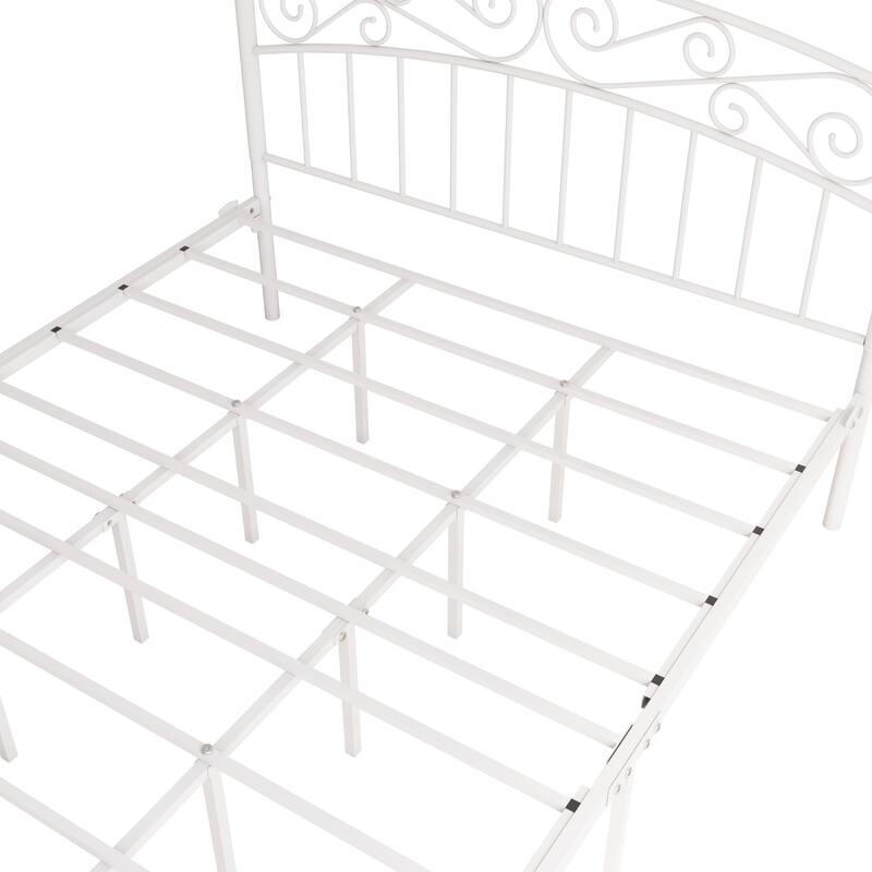 Queen Size Canopy Bed with Headboard
