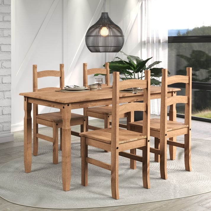 Solid Wood Dining Chairs (Set of 2) Farmhouse - Corona Collection | Furniture Dash