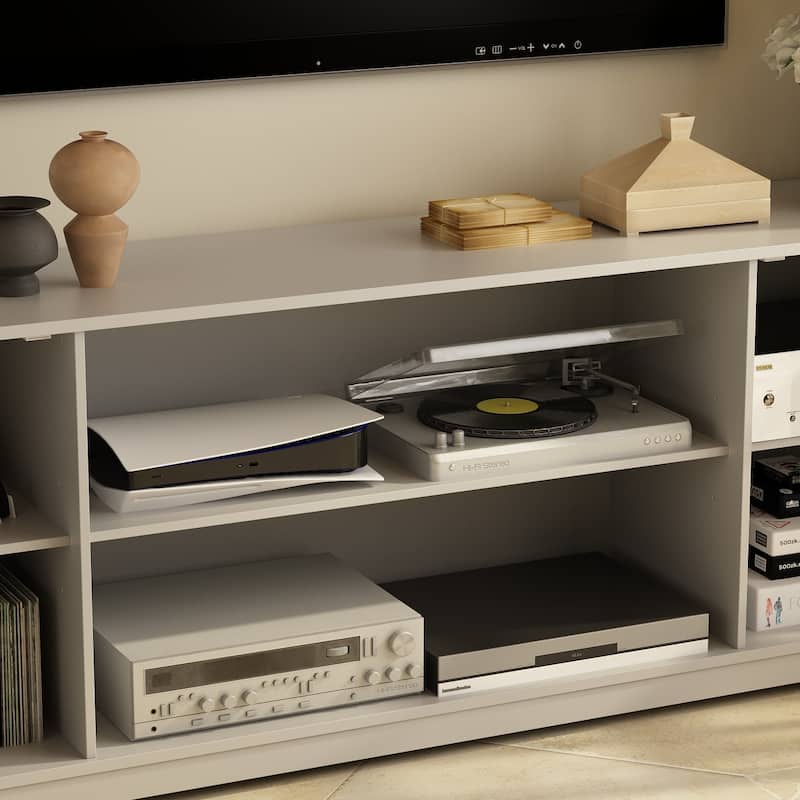 Large Modern Wood Entrainment Centers in White TV Stand Wall Cabinet