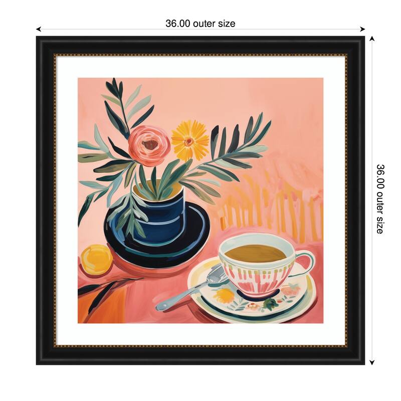 Kate and Laurel Framed Art Cozy Coffee by The Creative Bunch Studio