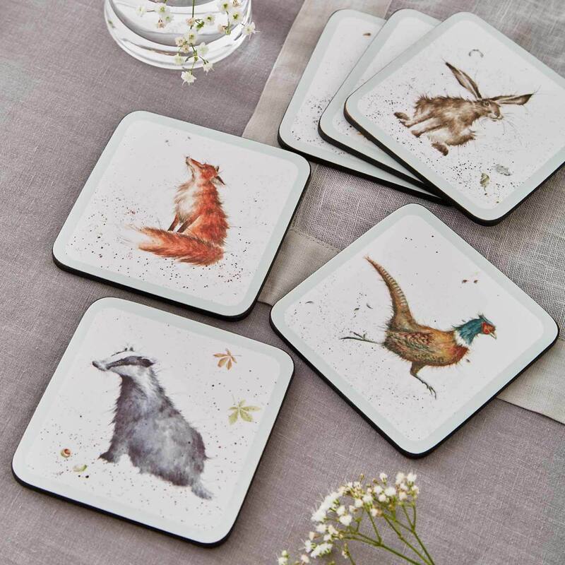 Pimpernel Wrendale Designs Coasters, Set of 6 - 4.1 in