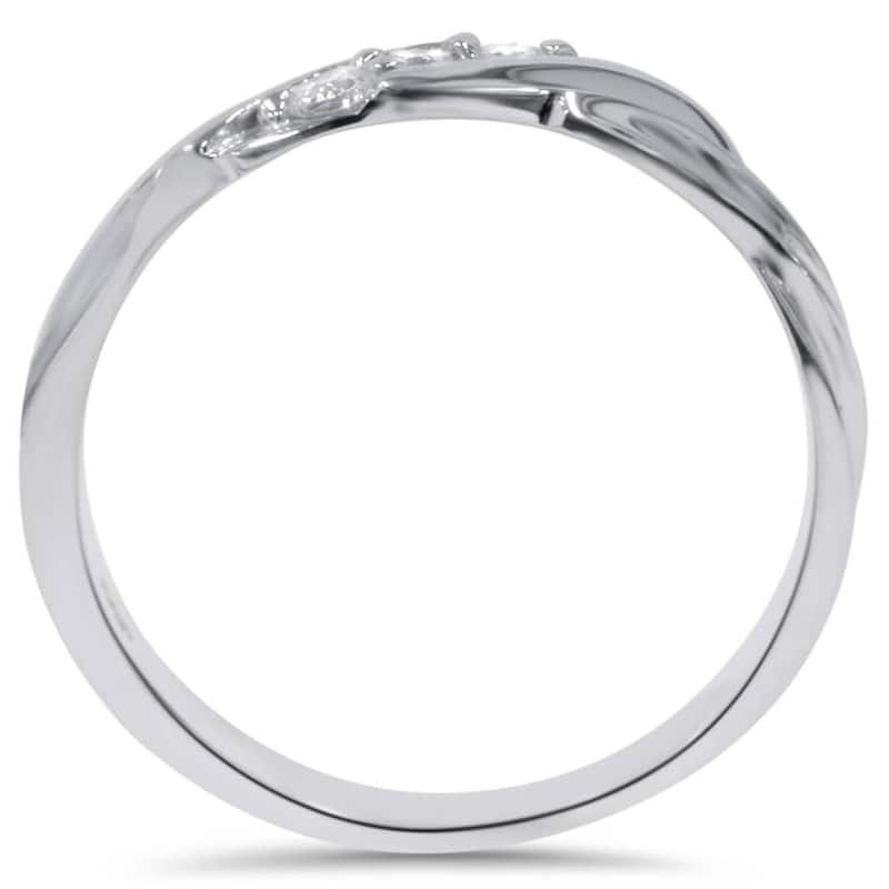 Three Stone Diamond White Gold Wedding Ring