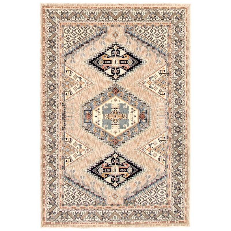 ECARPETGALLERY Qashqai Southwestern Rug - 7'10" x 10'2"/7'10 x 10'2 - Ivory