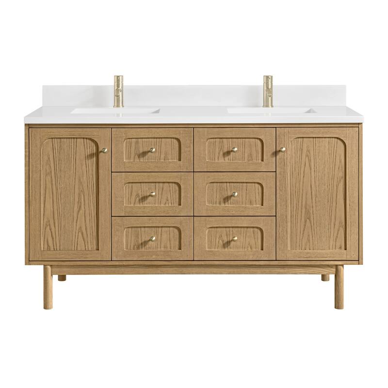 James Martin Vanities 545-V60D-1WZ Laurent 60" Free Standing Double