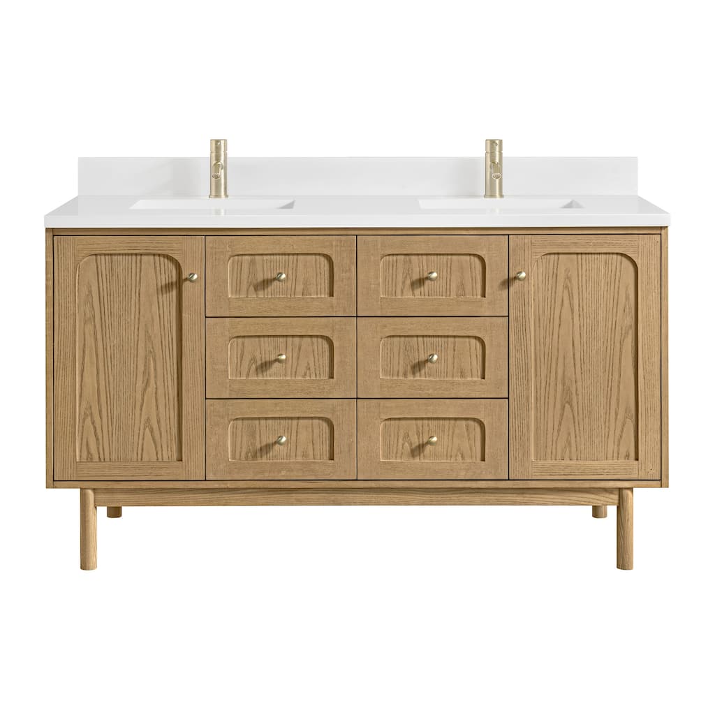 James Martin Vanities 545-V60D-1WZ Laurent 60" Free Standing Double