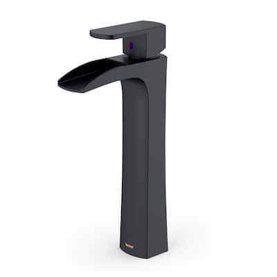 Karran Kassel Single Hole Single Handle Vessel Bathroom Faucet with Matching Pop-up Drain