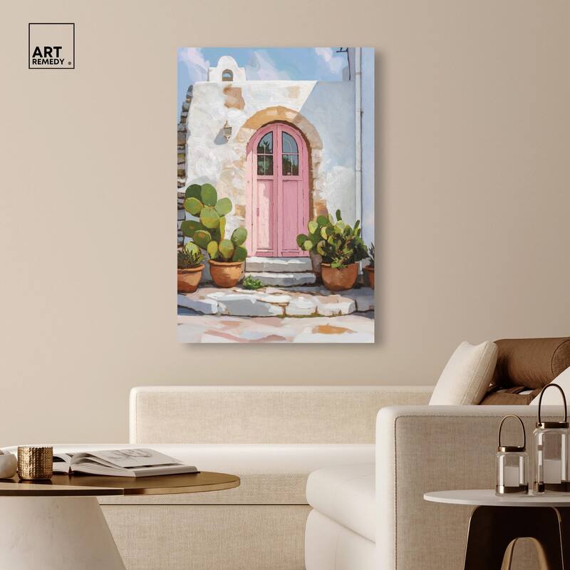Pink Door I Canvas by Art Remedy, Gallery Wrapped