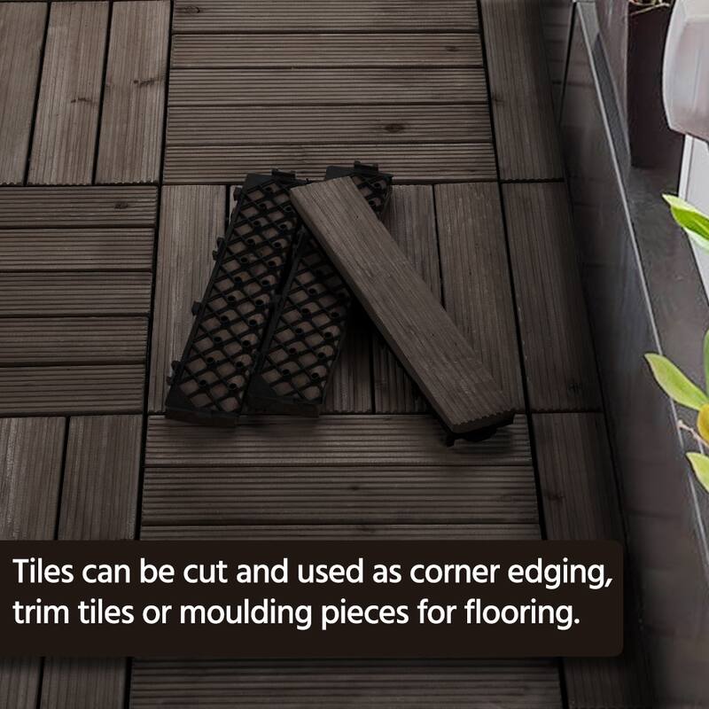 Yaheetech 27pcs 12"x12" Tiles for Patio Garden for Indoor & Outdoor