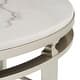 preview thumbnail 9 of 10, Egan Champagne Silver Finish Marble Top Table by iNSPIRE Q Modern