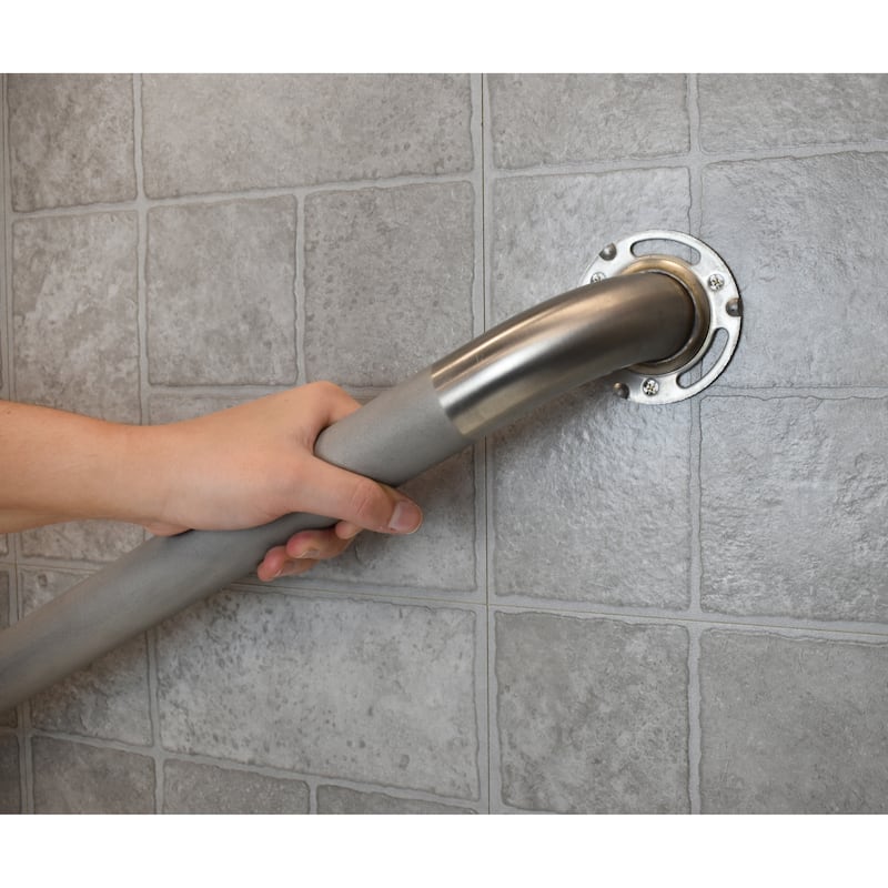 Keeney 1-1/2 in. Classic Stainless Steel Grab Bar, Exposed with Safety Grip