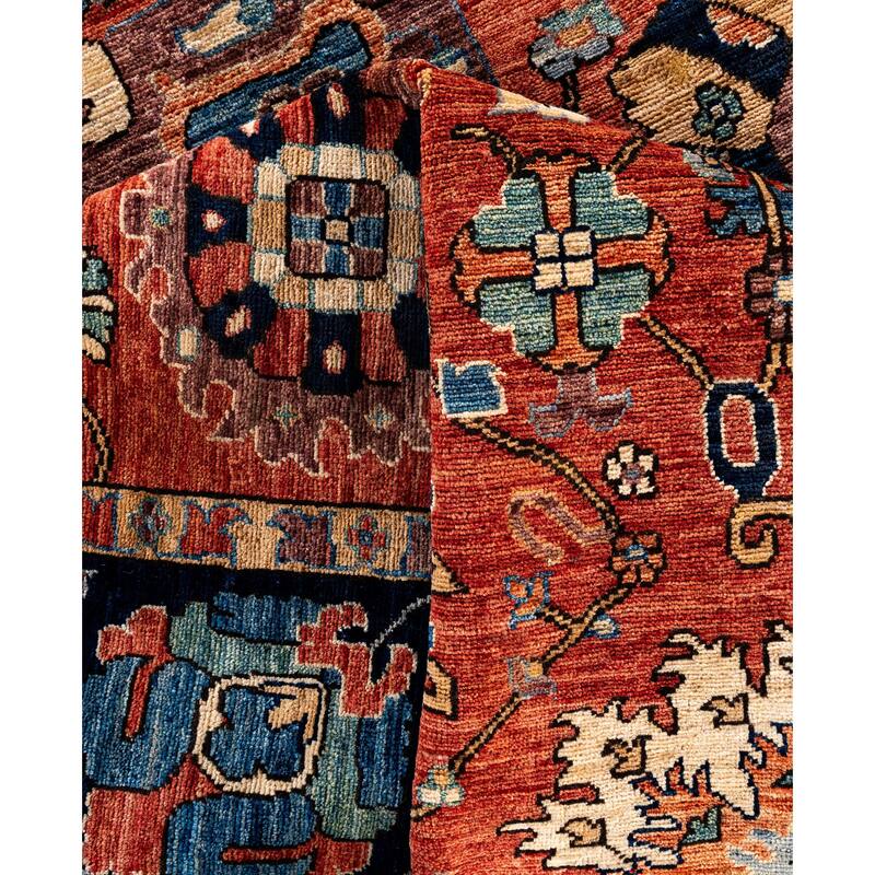 Serapi One-of-a-Kind Hand-Knotted Area Rug - Red - 9' 0" x 11' 9"