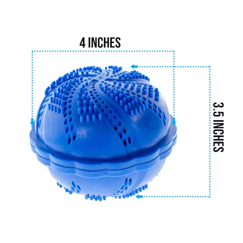 2 Eco Friendly Washing Cermaic Balls - Natural, Chemical Free, Fragrance Free Laundry Detergent Alternative - Reusable - BLUE