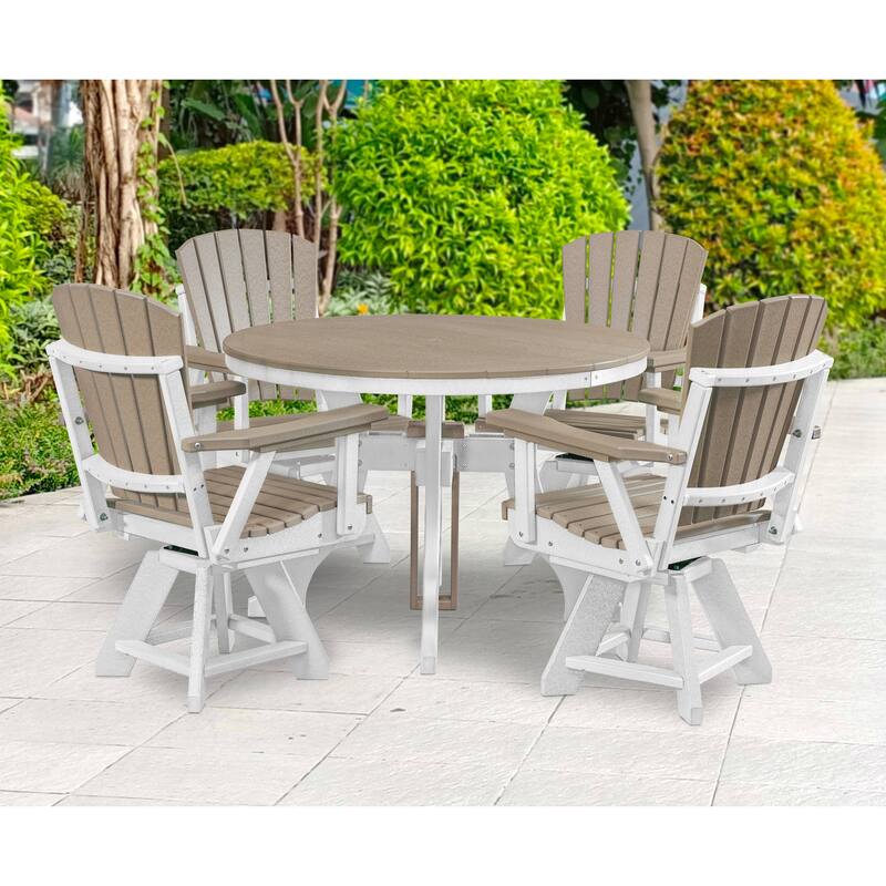 American Furniture Classics Single Dining Height Swivel Arm Chair, Made in the USA
