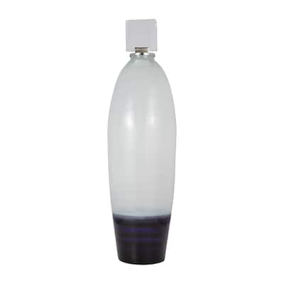 Sagebrook Home Glass 2Tone White Cylinder Vase Acrylic Detail