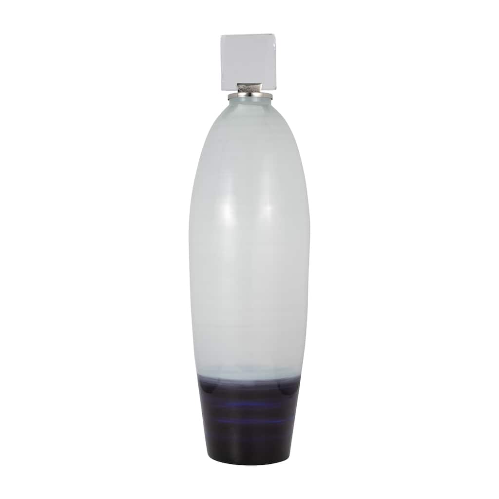Sagebrook Home Glass 2Tone White Cylinder Vase Acrylic Detail
