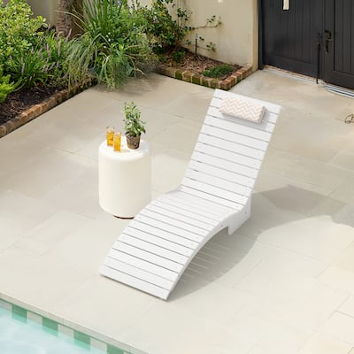 HDPS Pool Lounge Chairs, Single Waterproof Sun Lounge Chaise With Headrest For In Pool, White/Blue/Orange/Black